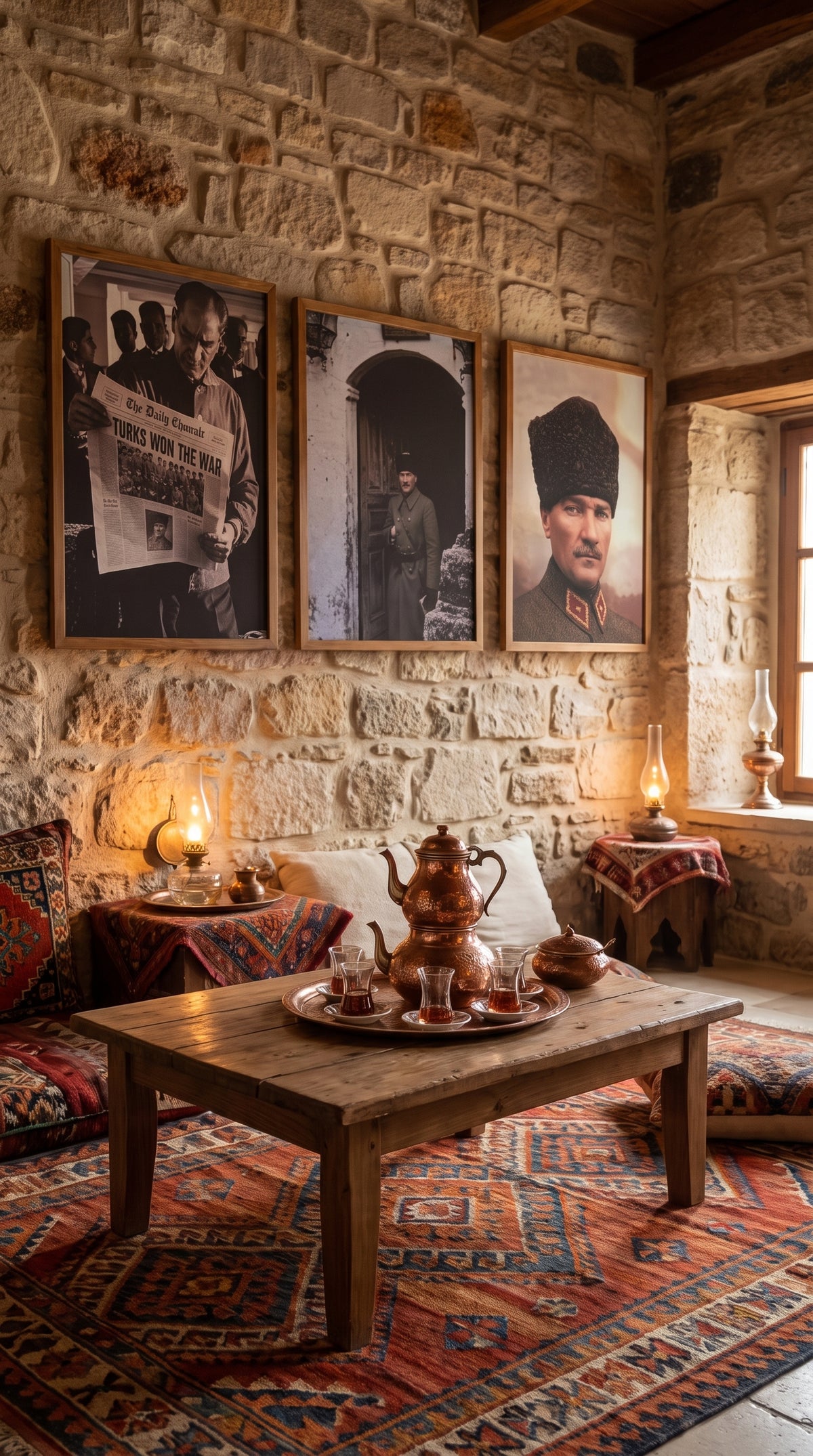 Atatürk 3'lü Tablo Seti