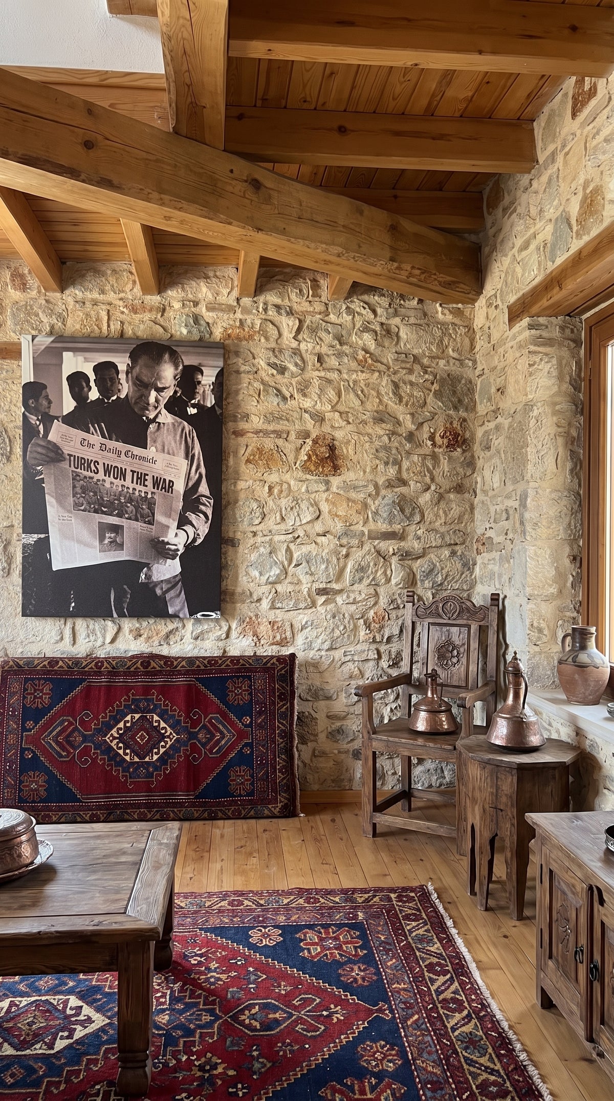 Türkler Savaşı Kazandı Atatürk Tuval Tablo