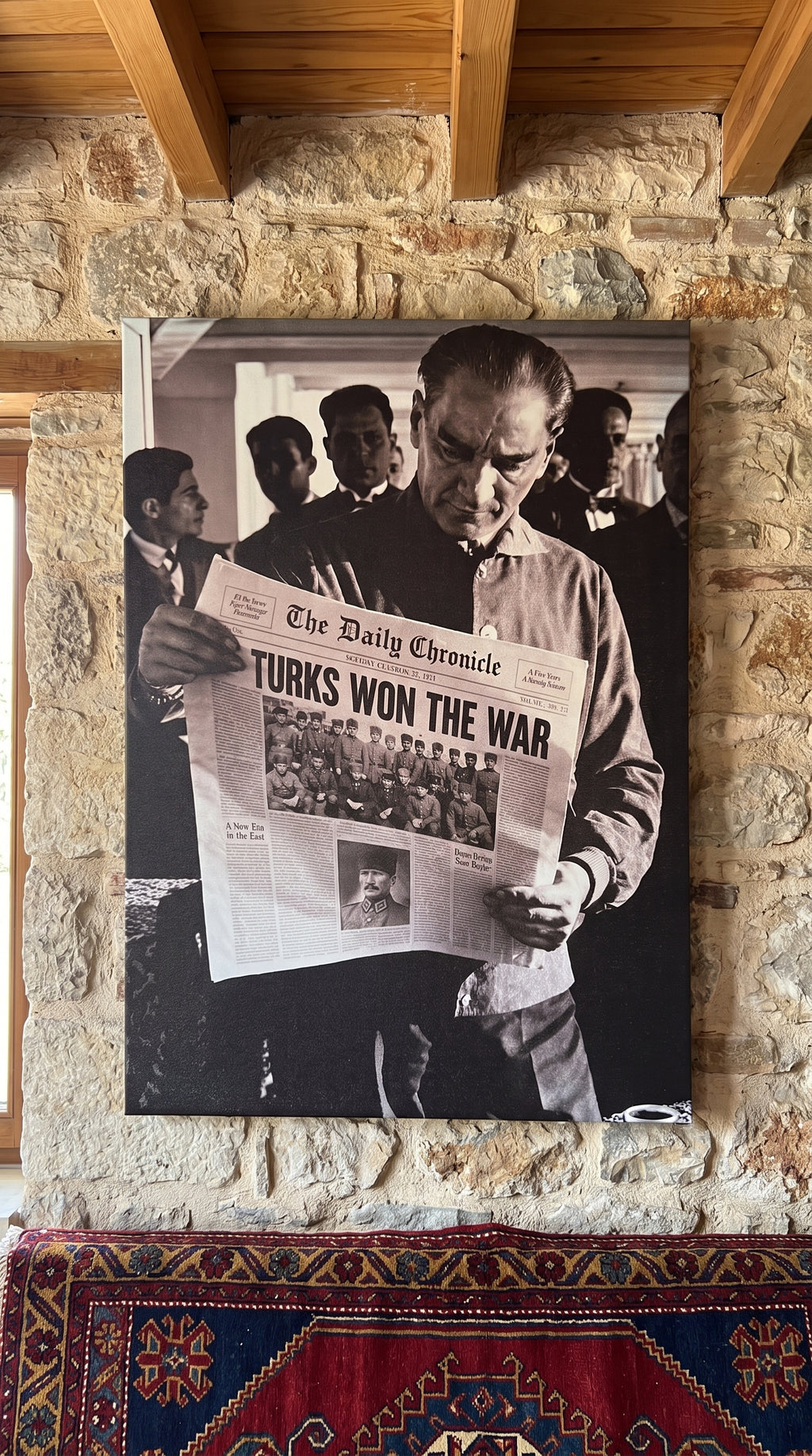 Türkler Savaşı Kazandı Atatürk Tuval Tablo